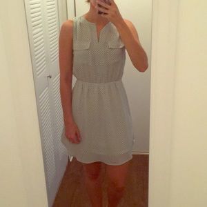 Green polka dot dress